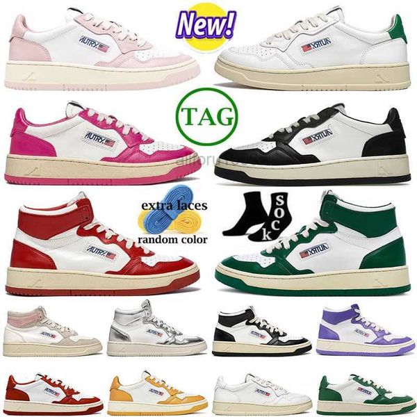 

2023 platform designer sneakers casual shoes usa brand autry rose pink panda skate low medalist two-tone action sports low men women trainer, Black