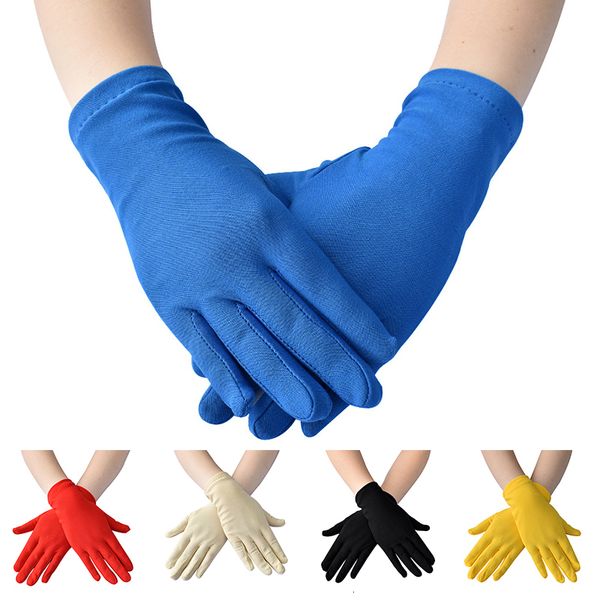 

mittens retro women men etiquette short gloves stretch sun protection full finger mitten black spandex driving handschoenen 230829, Blue;gray