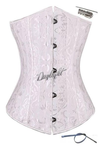 

24 spiral steel boned corset waist trainer waist training corsets underbust bustier waist cincher shapewear blackwhite xs6xl1962269, Black;white