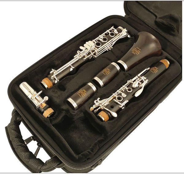

moresky ebony wood grenadilla professional clarinet bb silver plated 19 keys sib klarnet brilliant