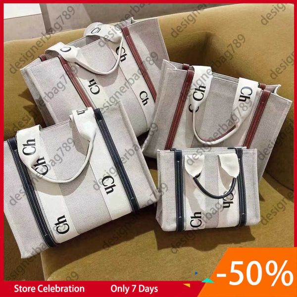 

men's women's shopping handbag canvas luxury designer fashion linen large beach bag travel cross shoulder bag wallet