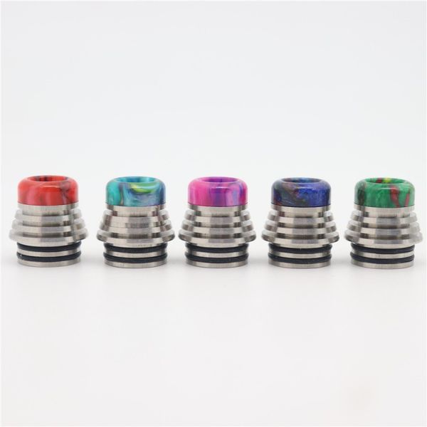 

1pcs 810 drip tip universal dripper stainless steel resin tank accessory straw joint
