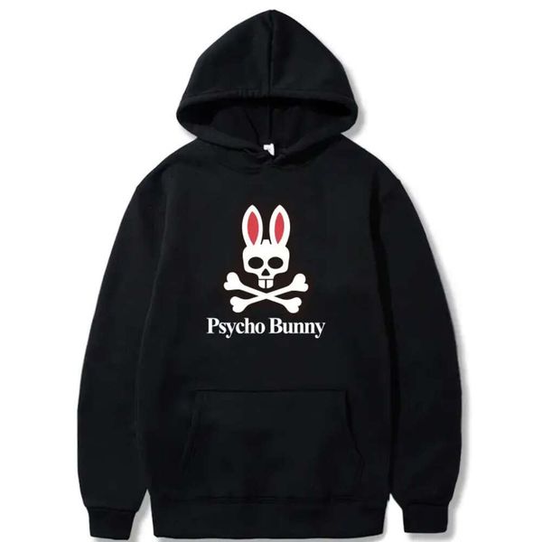 

hoodie fashion tech fleece designer hoody woman polo hoodies and sweatshirts autumn winter casual psycho bunny streetwear jacket614, Black