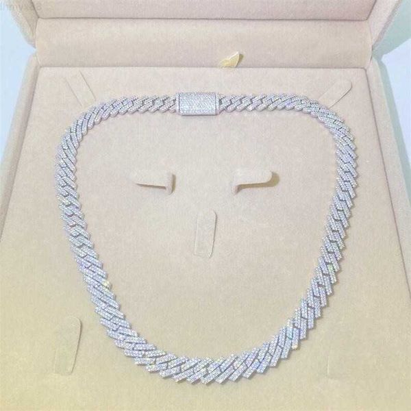 

master rocks jewelry 14mm 925 sterling silver sparking accept custom iced out vvs moissanite cuban link chain