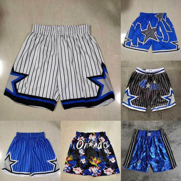 

orlando''magic''men throwback basketball shorts pocket, Black