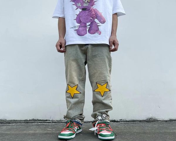 

men039s jeans vibe style zipper design black streetwear men flare pants high street casual loose y2k hip hop denim trousers spo8387685, Blue