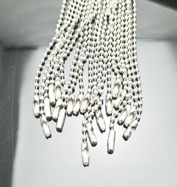 

50cm titanium steel refill the chain male female the necklace men039s titanium steel round bead chain silver plated chain fit f7576148