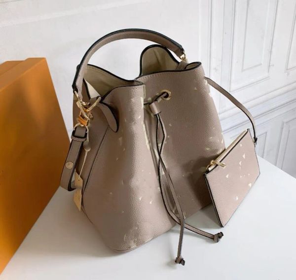 

designer bag womens neonoe bucket bags luxury shoulder bags embossing handbag purse crossbody bag handbags tote bag