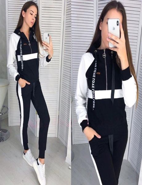 

women039s tracksuits two piece pants fashion women hooded sports and leisure sweater set two pieces size sxl no0122971386, Gray