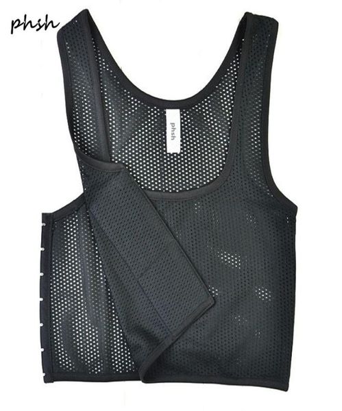 

women039s underwear corsets lesbian tomboy short mesh fabrice breathable chest binder 3 buckles corset trans cosplay breast bin4048597, Black;white