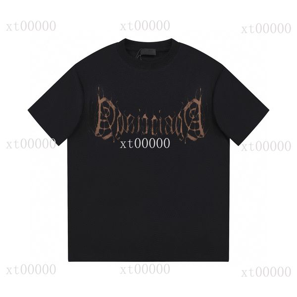 

22ss designer letter printed t shirts tee sweatshirt fashion high street short sleeves summer casual t-shirt breathable men women crew neck, Black;brown