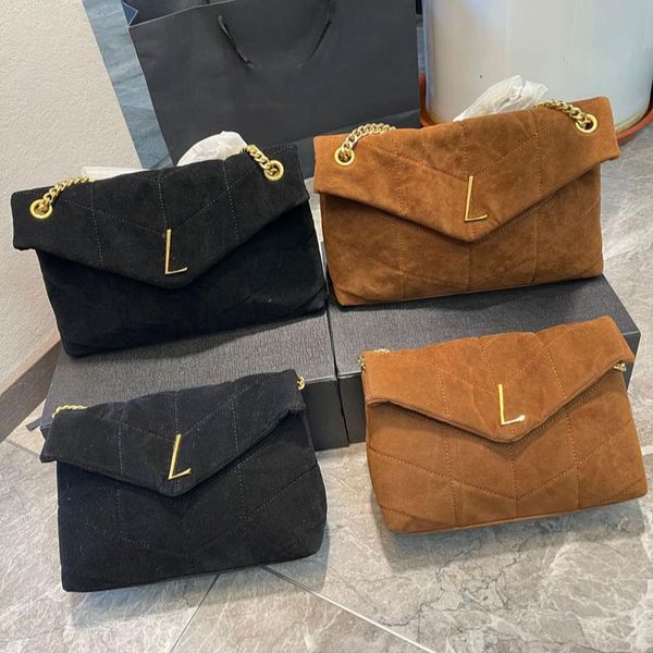 

fashion shoulder bags luxurys designers bag suede vintage women handbag messenger bags elegant womens crossbody bag
