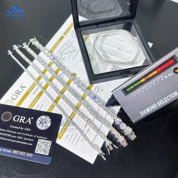 

on discount 925 silver 2mm 3mm 4mm 5mm 6mm 6.5mm moissanite tennis link chain hip hop iced out necklace moissanite mens chain