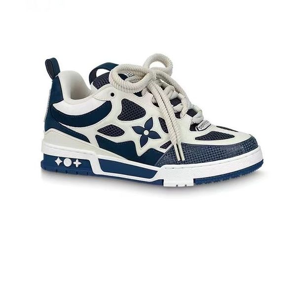 

designer skate sneaker 1854 casual shoes men sneakers rubber platform flowers trainers genuine leather lace-up skate shoes running shoe 06, Red;white