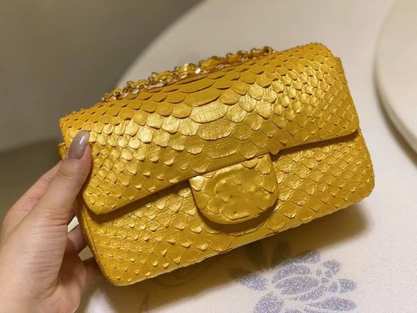 

the highest quality designer bag shoulder bag crossbody bag handbag wrist bag dinner bag woman bag imported python skin all copper vintage h