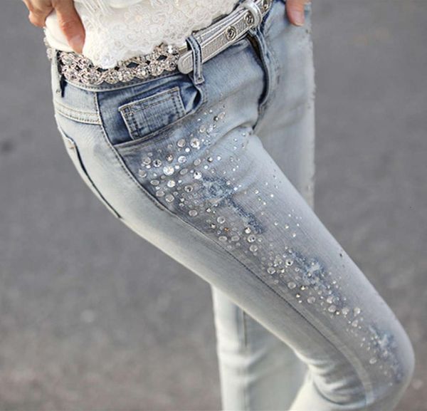 

new light blue mid waist women039s jeans for autumn 2021015548095