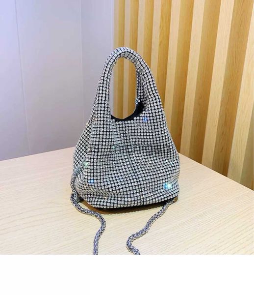 

evening bags luxury diamonds basket bag designer brand women handbag shinny rhinestone shoulder crossbody bag evening party bucket purse 202