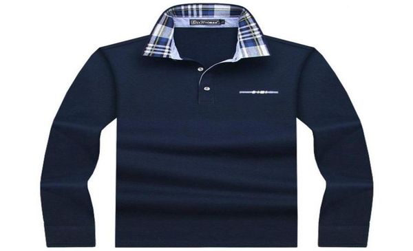 

casual men polos shirt thicker mens long sleeve solid polo shirts camisa tees well plus size4172684, White;black