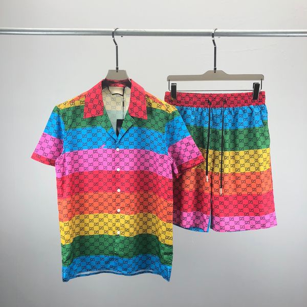 

2 fashion mens womens summer tracksuits sport suits casual classic letter pattern print men's short sleeve shorts men boys tees colors, Gray