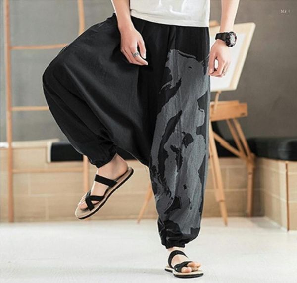 

men039s pants men sweatpant nepal harem hippie wide leg loose yoga crotch baggy bloomers casual jogger fitness athletic pant sp1677600, Black