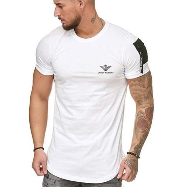 

summer fashion casual t shirt men 039s fashion zipper sleeve o neck hip hop t shirt cotton tshirt men 039s size s5x1822973, White;black