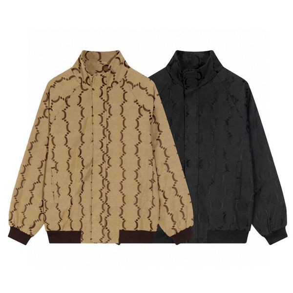 

autumn-winter designer mens jacket fashion high-end luxury g letter embroidery women's trench coat stereo embossment plus size m-2xl, Black;brown