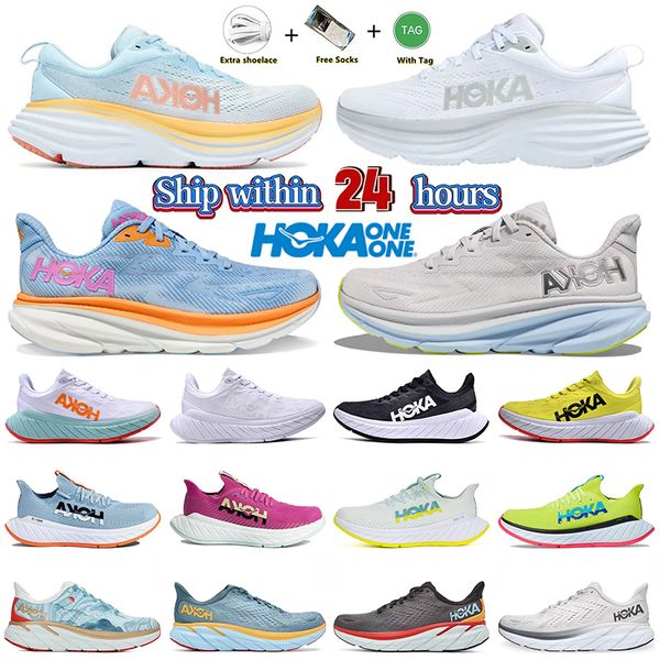 

hokas shoes clifton 9 bondi 8 athletic running shoes hoka one one carbon x2 x3 cloud mens women absorbing road ultralight midsole outdoor jo