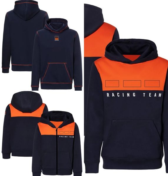 

2023 moto team zip hoodie large black orange motocross speed hoodies motorcycle rider fashion sweatshirt off-road sport sweat
