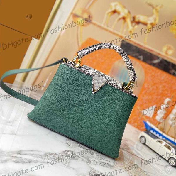 

womens designer capucines shoulder bags 5 colors calfskin genuine leather serpentine flap handle totes adjustable strap crossbody luxury han