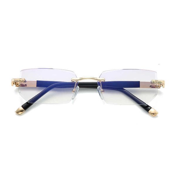 

cut edge presbyopia blue light proof glasses frameless presbyopia young fashion hd new presbyopia smz4, White;black