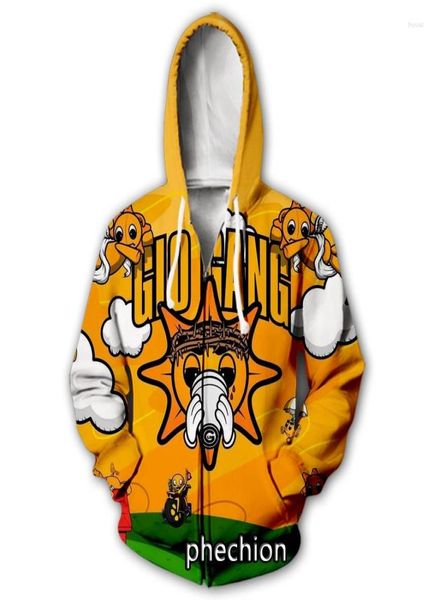 

men039s hoodies phechion menwomen 3d printed song glo gang casual zipper fashion streetwear men loose sporting zip up j392170211, Black