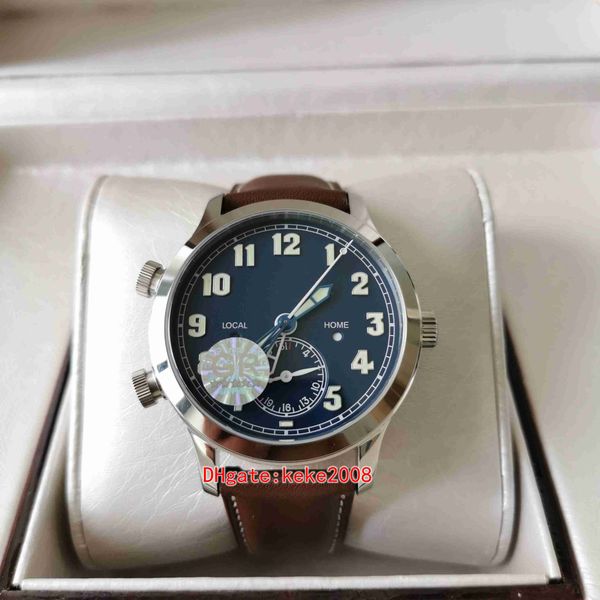 

super quality gr men wristwatches 5524g-001 42mm stainless stainless leather bands cal.324 s c fu movement automatic mechanical mens watch w, Slivery;brown