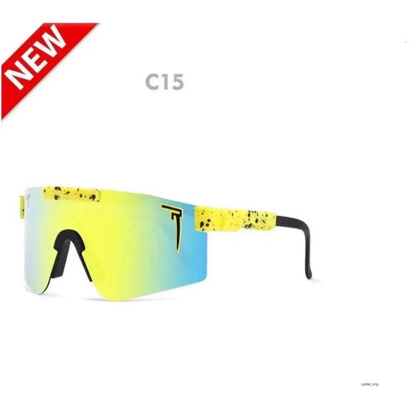 

2023 original pits vipers sport google tr90 polarized sunglasses for men/women outdoor windproof eyewear 100% uv mirrored lens gift, White;black