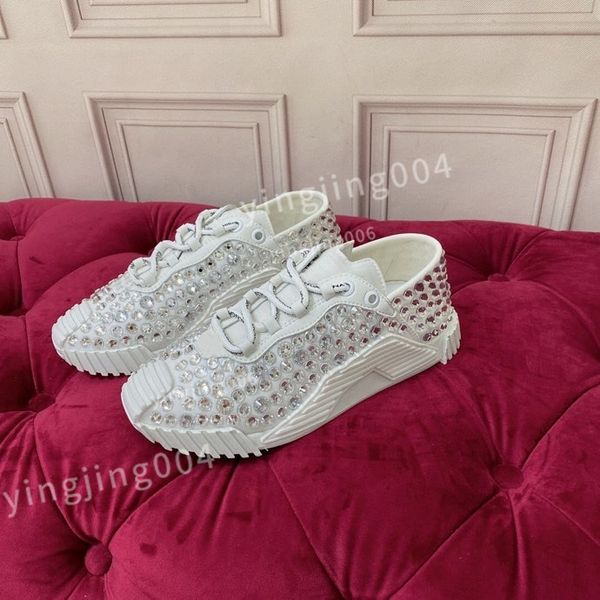 

2023 luxury designer casual white shoes sneakers casual shoes sneakers women's flats platform shoes white blue women lace up men size35, Black