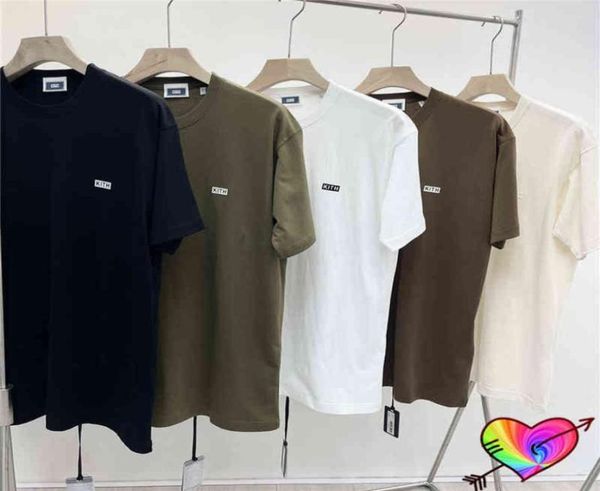 

summer kith the dye tshirt men women quality classic flocked box tee oversize short sleeve9400286, White;black