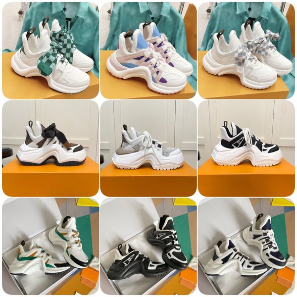 

designer archlight woman archlight 2.0 monogram black white pink yellow since 1854 silver high chunky quality casual shoes