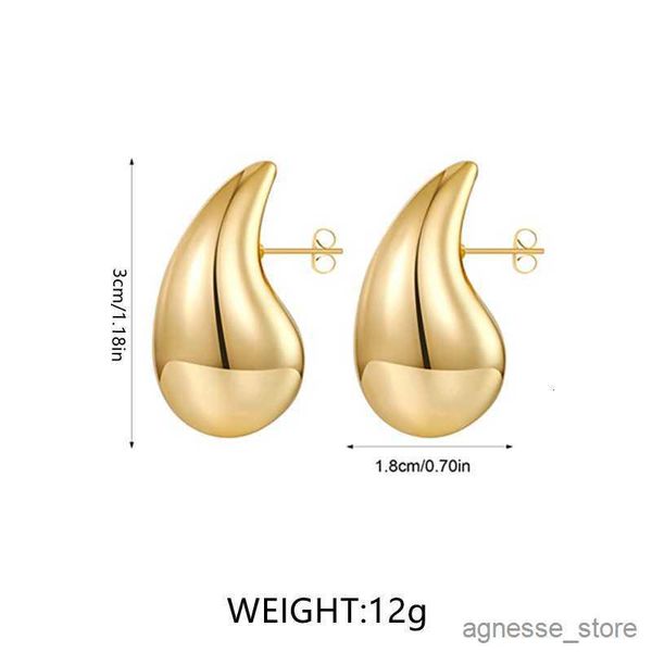 

stud stud trendy hollow steel 18k gold plated tear waterdrop earrings for women girl r230830, Golden;silver
