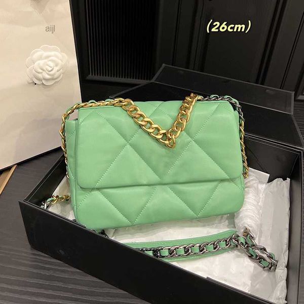 

womens 19 green bags classic mini/medium/jumbo quilted gold metal hardware chain totes crossbody shoulder large capacity handbags 20cm/26cm/