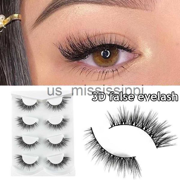 

false eyelashes 4 pairs eyelashes extension natural false eyelashes cross long winged eyelash end eye elongated big eye lashes lolita eyelas