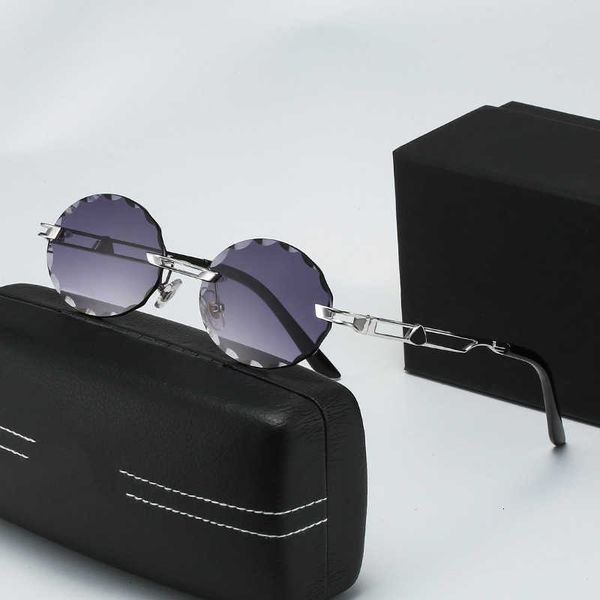 

fashion mercedes-benz sunglasses maiba frameless trimmed oval sunglasses for women's personality hollow out with optical frame glasses, White;black