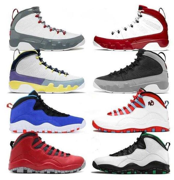 

new 2023 mens 9 9s basketball shoes 10 10s new fire red racer blue particle grey powder blue university gold cement seattle chicago flag ret