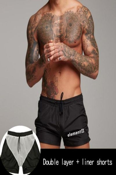 

pocket quick dry swimming shorts for men swimwear man swimsuit swim trunks summer bathing beach wear surf boxer brie1915179, White;black
