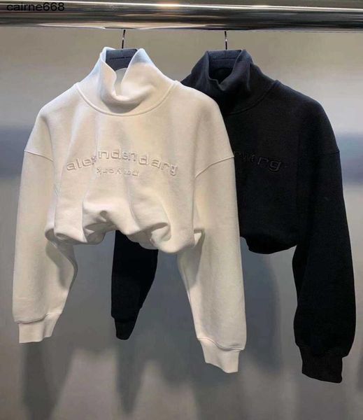 

designer women's hoodies sweatshirts autumn new short style anders embroidered letter pullover female fashion wangs9898091, Black