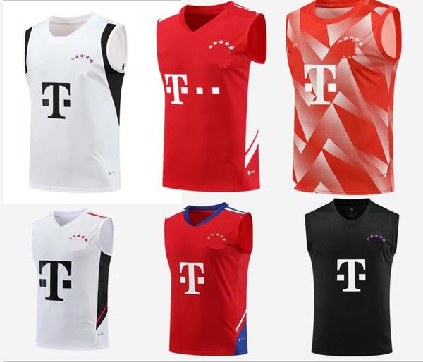 

22 23 24 bayern short sleeve tracksuit kit soccer jerseys surveytement 2022 /2023 sane gnabry muller kimmich football man sleeveless vest tr, Black