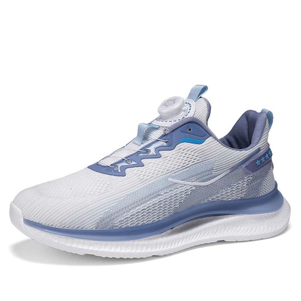

new big size breathable mesh running shoes youth rotating button sneakers mens casual sports trainers 39-48