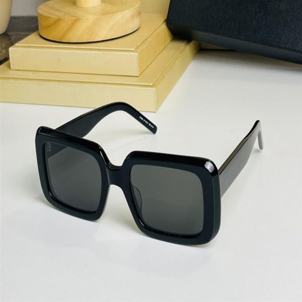 

rectangular sunglasses 534 shiny black dark grey lenses women men summer sunglass shades eyewear with box3144, White;black