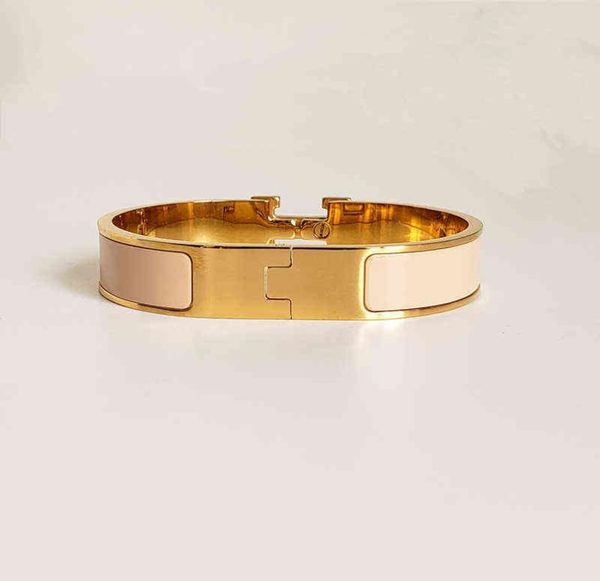 

designer design bangle stainless steel gold buckle bracelet fashion jewelry men and women bracelets5146531, Black
