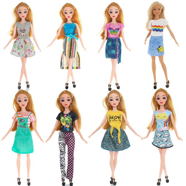 

Doll Apparel 30cm Girl Accessories Changing Clothing Fashion Dress No-Repeat 10pcs/set