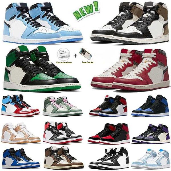 

shoes basketball jumpman 1 1s university blue unc chicago og hyper royal smokey gray orange digital pink men women outdoor trainers designer