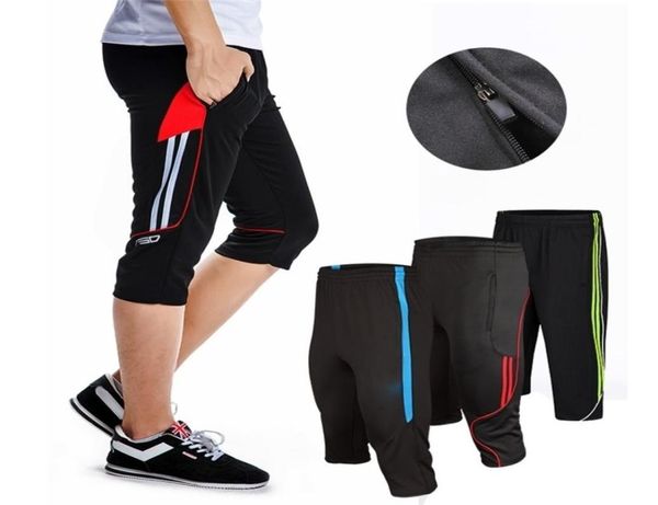 

designs size l4xl men039s soccer training pants jogging running 34 trousers with zipper pocket 2205093929879, Black